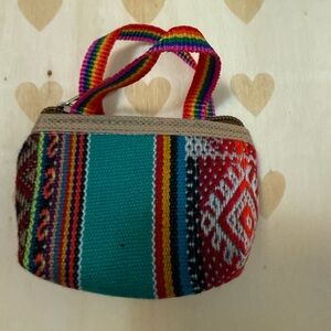 Peruvian Multicolor Patterned Women's coin purse